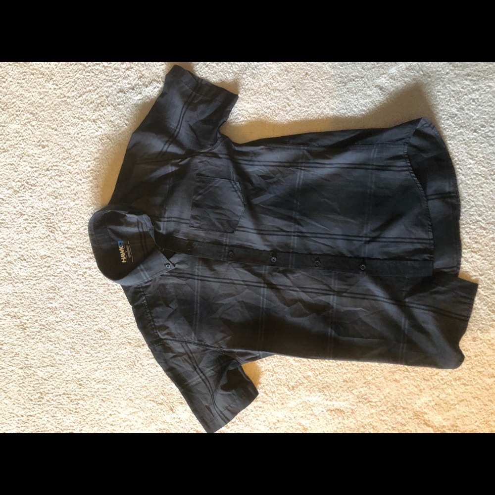 Black button down